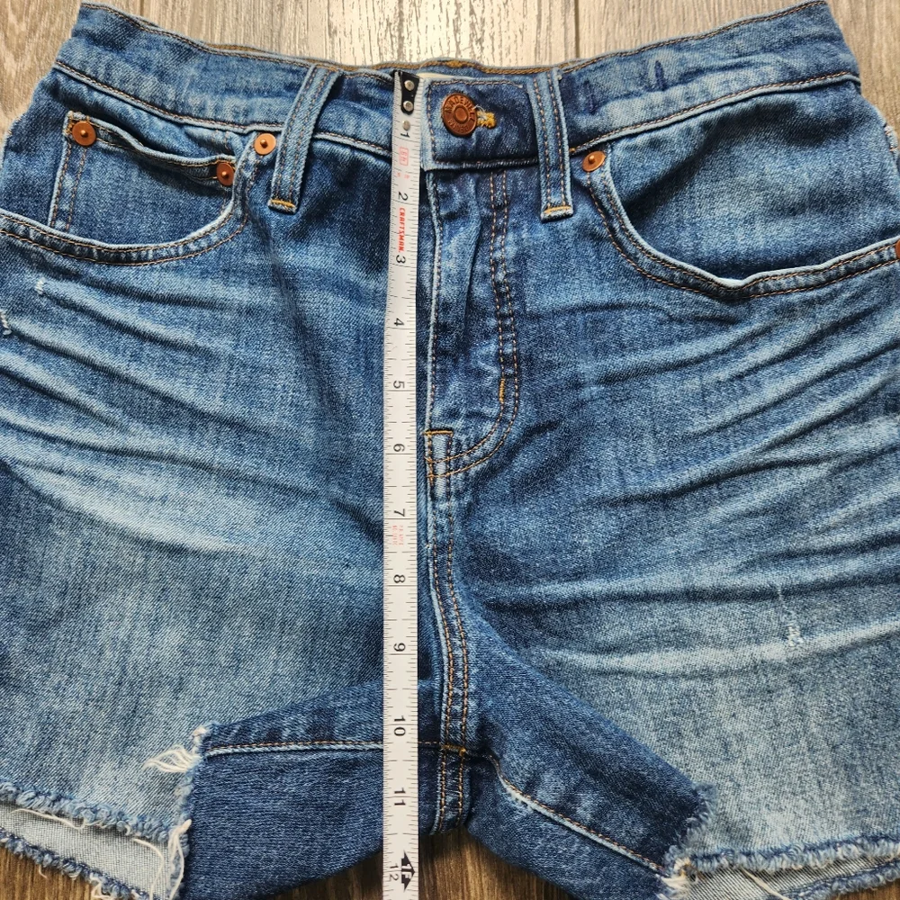 Madewell High Rise Denim Shorts Cut Off size 25